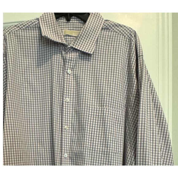 Michael Kors Men Long Sleeve Button Up Dress Shirt 18 1/2 38/39 TALL - Picture 1 of 7